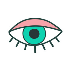Obraz premium PNG Eye Illustration: Graphic Design Element for Branding & Marketing TRANSPARENT BACKGROUND