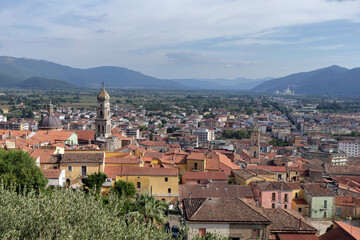 Fototapeta premium Panoramic View Over the Historical Italian Town of Venafro, Molise