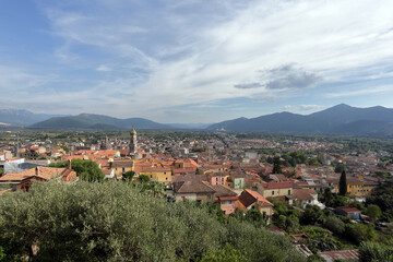 Panoramic View Over the Historical Italian Town of Venafro, Molise