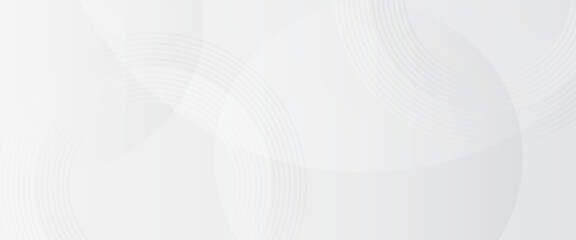 White geometric abstract background overlap layer on bright space with lines effect decoration. circle background.