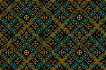 Beautiful and elegant vector modern traditional Javanese ethnic batik pattern template.