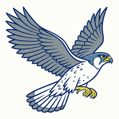 Obraz premium peregrine-falcon---colour-color-design-and-white-b (1)