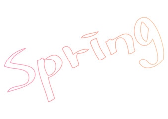 Spring Text with Pastel Gradient
