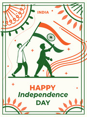 Happy Independence Day India – Abstract Indian Flag Vector Illustration with Patriotic Design