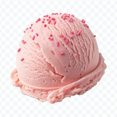 realistic delicious scoop of  vanilla ice cream in in different color style isolated on transparent background