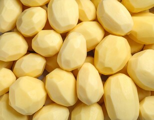 peeled potatoes background