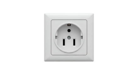 European standard electrical socket isolated PNG with Transparent Background