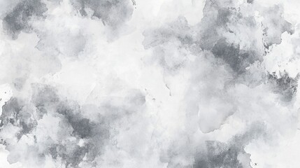 Abstract watercolor painting in grey and white tones