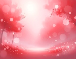 Misty autumnal forest scene