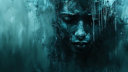 solitude, dépression, replis sur soi, illustration sur le thème de la santé mentale