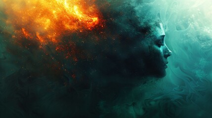 solitude, dépression, replis sur soi, illustration sur le thème de la santé mentale