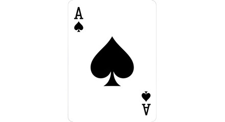 Ace of Spades playing card isolated PNG with Transparent Background
