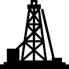 Oil rig tower structure simple icon
