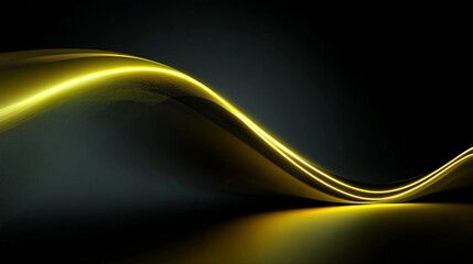 Rising yellow curve on dark gradient background