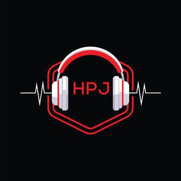 HPJ  Headphone Company logo. HPJ Modern Music logo design for entrepreneur and business. HPJ Entertainment Branding best icon.
