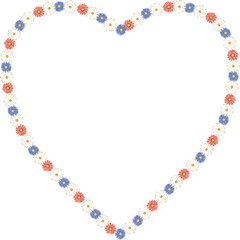 Vector heart shape outline crafted from delicate beaded gems romantic symbol illustration vector
