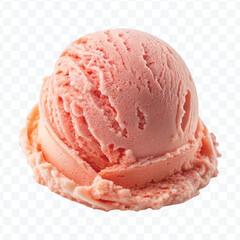 realistic delicious scoop of  vanilla ice cream in in different color style isolated on transparent background
