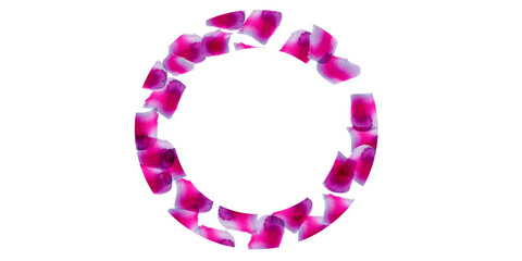 Creative Circular Floral Design with Pink Petals
