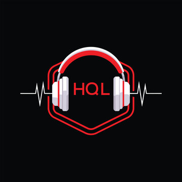 HQL  Headphone Company logo. HQL Modern Music logo design for entrepreneur and business. HQL Entertainment Branding best icon.
