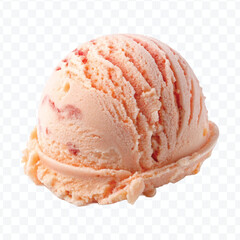 realistic delicious scoop of  vanilla ice cream in in different color style isolated on transparent background