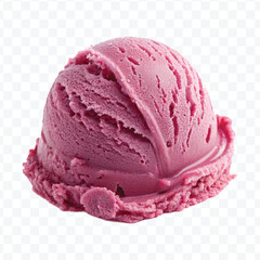 realistic delicious scoop of  vanilla ice cream in in different color style isolated on transparent background