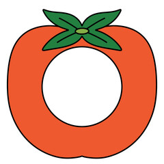 persimmon fruit cartoon bulletin board ideas editable name tags photo frame for first day of school back to school	