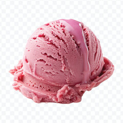realistic delicious scoop of  vanilla ice cream in in different color style isolated on transparent background