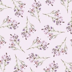 Lavender Floral Pattern Design Seamless