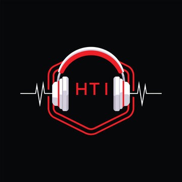 HTI  Headphone Company logo. HTI Modern Music logo design for entrepreneur and business. HTI Entertainment Branding best icon.

