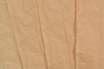 Obraz premium Beige Crumpled Kraft Paper Texture Background