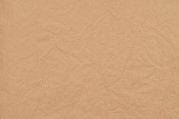 Obraz premium Beige Crumpled Kraft Paper Texture Background