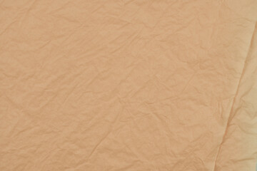 Beige Crumpled Kraft Paper Texture Background