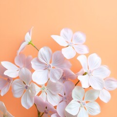 Obraz premium White plumeria flowers, also known as frangipani, blossom with tropical beauty and a yellow center