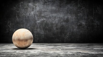 Simple wooden ball photographed in 4K with 50mm f1.8 lens shallow tones and balanced light composition