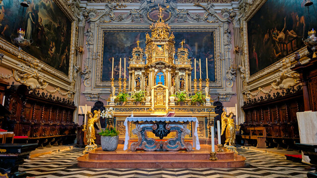 Church in Mandello del Lario at Lake Como 
