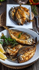 Grilled fish with lemon and herbs (1)