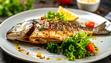 Grilled fish with vegetables (1)