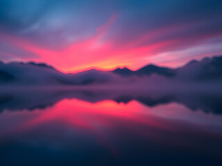 Obraz premium Serene Mountain Lake Sunrise