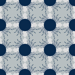 old style of vintage seamless pattern with colorful shape combination