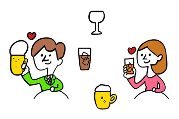 1人飲み　大好き　男女