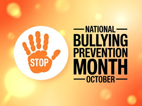 National bullying prevention month poster to raise awareness in october
