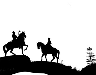 Firefly_ scenery silhouette victor design isolated on the white background.  