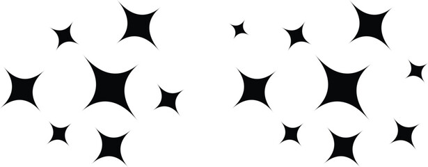sparkle star icon set, Sparkle star icon button, simple graphic element, glitter slash,Twinkle stars icon isolated vector symbol set.

