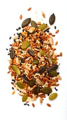 Mixed seeds, top view