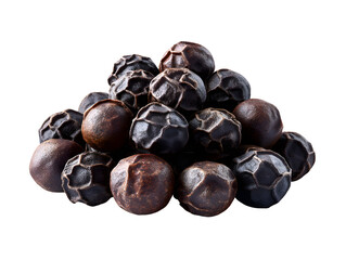 Obraz premium A macro shot of a pile of whole dried black peppercorns. Known as the 