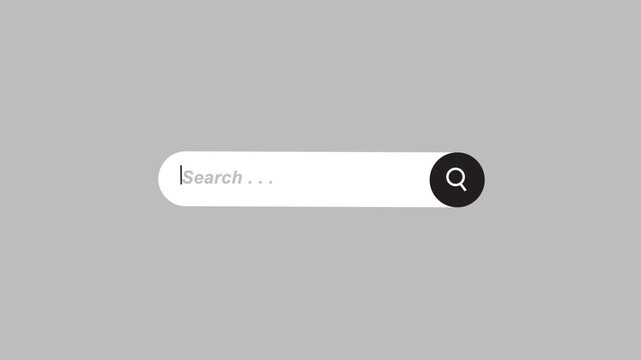 Search bar animation in 4K resolution, for SEO and online optimization