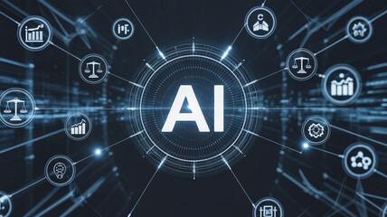 Obraz premium Ai artificial intelligence machine learning neural network deep learning technology concept design network