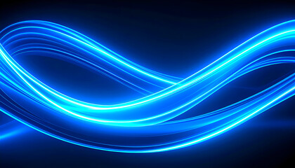 Abstract blue light trails background futuristic technology concept
