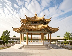 Obraz premium Golden Chinese Pagoda