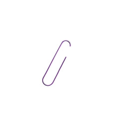 Obraz premium Minimalist Purple Metal Paper Clip